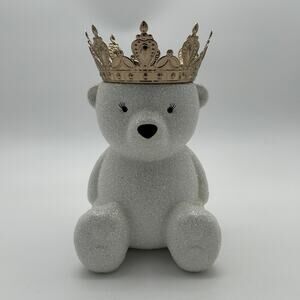 Bath & Body Works Royal Polar Bear Ceramic 3 Wick Candle Holder Pedestal